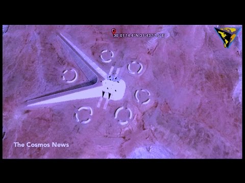 شاهد خرائط  google earth تلتقط صورًا لهيكل غريب في الصحراء المصرية