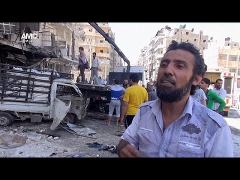 شاهد عشرات القتلى والجرحى في قصف للقوات السورية على ريفي دمشق وحلب