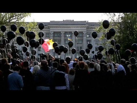 بالفيديو مظاهرة ترحم بمناسبة الذكرى الثانية لأحداث أوديسا