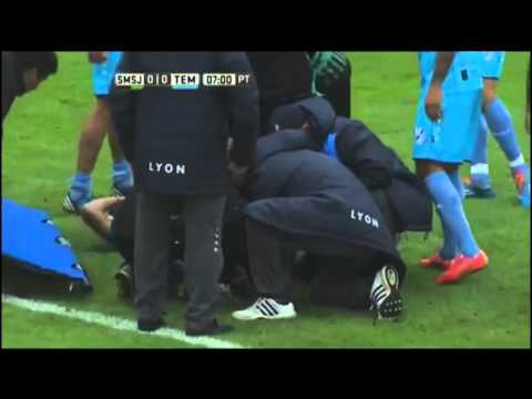شاهد لاعب يتعرض لإصابة مرعبة فى الدوري الأرجنتيني