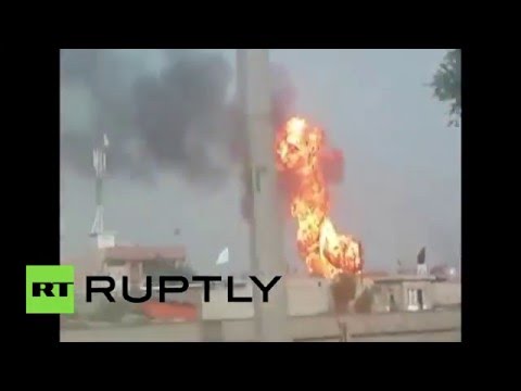 شاهد لحظة هجوم داعش على معمل غاز شمالي بغداد