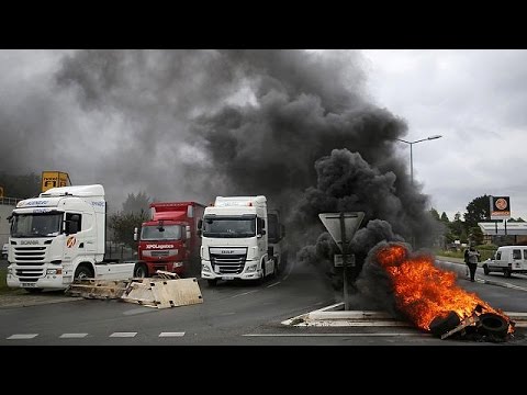 بالفيديو إضراب القطارات في فرنسا