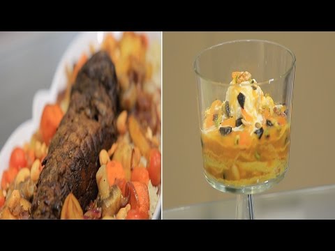 فتة عرق لحم وكريب قمر الدين