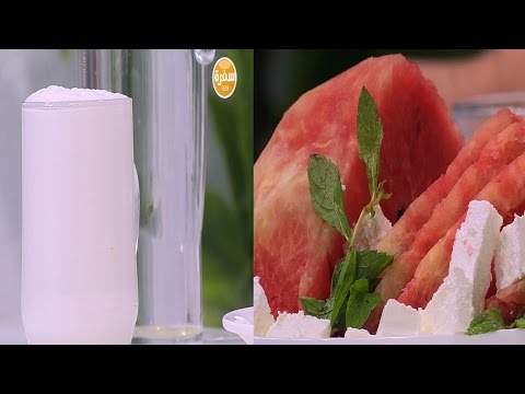 سلطة زبادي باللبنة و مشروب أيران