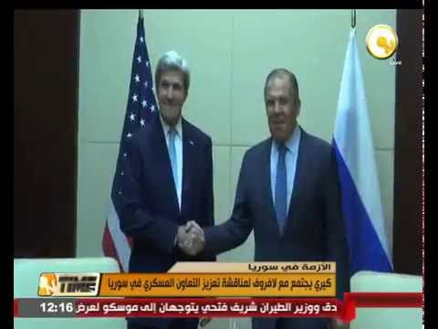 شاهد كيري يجتمع مع لافروف لمناقشة تعزيز التعاون العسكري في سورية