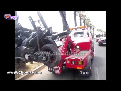 بالفيديو اللحظات الأولى لفاجعة اصطدام دراجة نارية تابعة للأمن بدراجة شابين