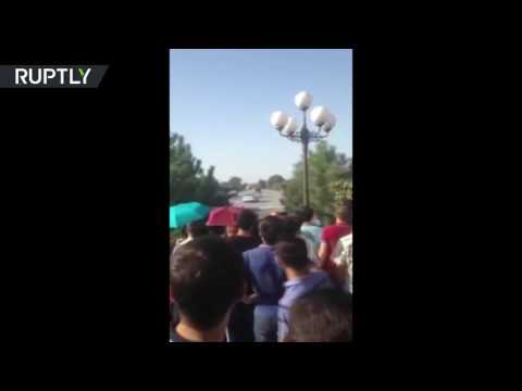 موكب تشييع جثمان الرئيس الأوزبكستاني الراحل إسلام كريموف في شوارع سمرقند