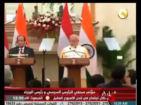 مؤتمر صحافي للرئيس السيسي ورئيس الوزراء الهندي