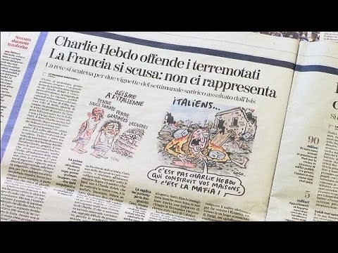 موجة غضب بسبب نشر شارلي إيبدو رسمًا لضحايا زلزال إيطاليا