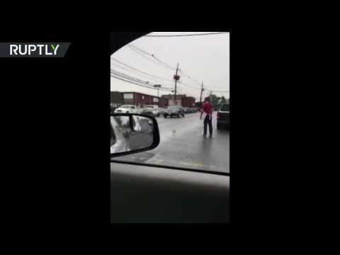 لحظة اعتقال الأفغاني المشتبه به في هجومي نيويورك ونيوجيرسي