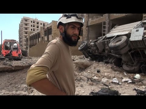 أحياء حلب الشرقية تعاني من جحيم الغارات
