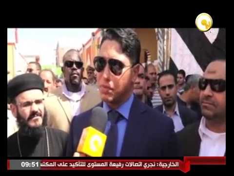 رجل الأعمال أحمد أبوهشيمة يفتتح قرية عزبة النصارى بعد إعادة إعمارها