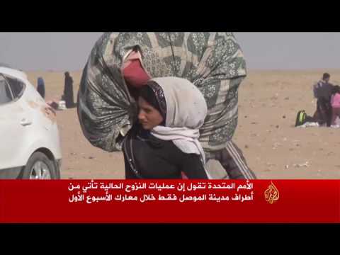 تدفق النازحين من الموصل خلال أسبوع من الحرب