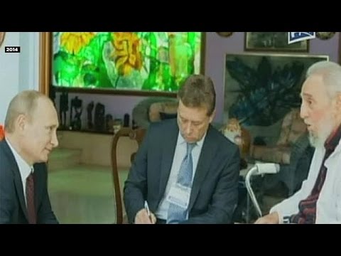 شاهد  روسيا تنعي فيدال كاسترو بكل عبارات المجد والتقدير