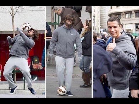النجم كريستيانو رونالدو أثناء تدريبات اللياقة