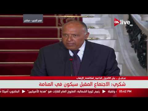 بالفيديو سامح شكري يؤكد أن رد قطر سلبي ويفتقر لأي مضمون
