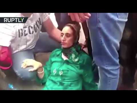 شاهد اشتباكات عنيفة بين الشرطة المغربية ومحتجين