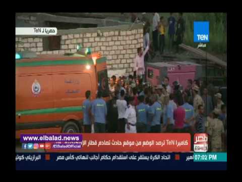 شاهد لحظة استخراج جثة جديدة من حادث تصادم قطاري الإسكندرية
