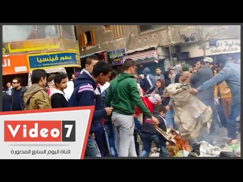 أنصار الإخوان يقطعون شارع الحرية في المطرية
