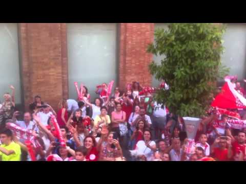 احتفالاتٌ صاخبّة لجمهور أشبيليّة الإسباني