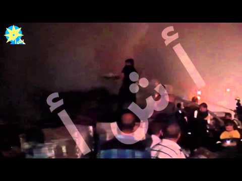 شاهد اللحظات الأولى لحريق مصنع الزيوت في السويس