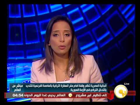 شاهد الجالية المصرية تنظم وقفة أمام السفارة التركية في باريس