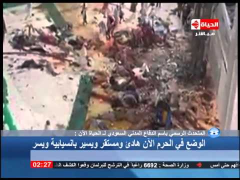 شاهد وفاة  اثنين من حجاج مصر إثر سقوط الرافعة