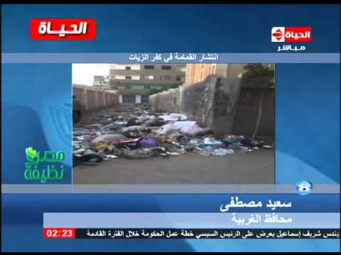 محافظ الغربية يزيل القمامة من أمام مدرسة الصم والبكم