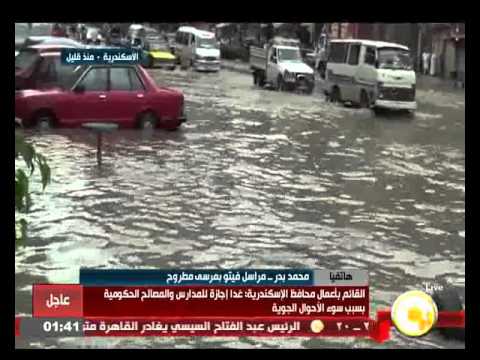 شاهدشركة الصرف الصحي تدفع بسيارات كسح في مطروح