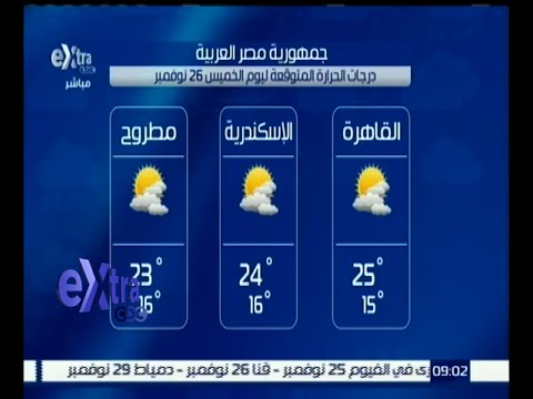 تعرف على حالة الطقس في مصر