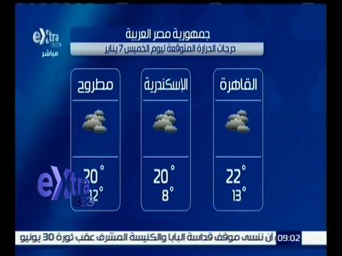 تعرف على درجات الحرارة المتوقعة في مصر الخميس
