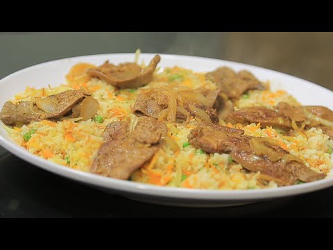 طريقة عمل أرز بالشعرية و الكبدة